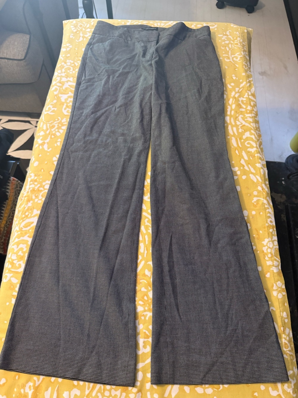 Express Womens Gray Pinstripe Wide Leg Trousers